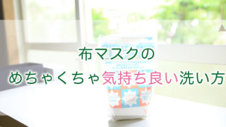 布マスクのめちゃくちゃ気持ち良い洗い方